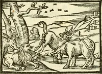 Picture 37 of 145 from Aesopi Phrigis Et Aliorvm Fabvlae. : Elegantissimis Iconibus illustratæ, & diligentius quàm antehac emendatæ (1554), leaf 143