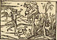 An illustration from Aesopi Phrigis Et Aliorvm Fabvlae. : Elegantissimis Iconibus illustratæ, & diligentius quàm antehac emendatæ (1554)