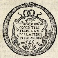 An illustration from Aesopi Phrygis Fabvlae : elegantissimis eiconibus ueras animalium species ad uiuum adumbrantes. Gabriae Graeci Fabellae XXXXIIII. Batrachomyomáchia Homeri, hoc est, Ranarum & murium pugna. Galeōmyomachía, hoc est, Felium & murium pugna, tragoedia graeca : haec omnia cum Latina interpretatione (1551)