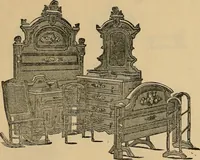 An illustration from A. H. Heilman and Co.'s ninth annual catalogue of cottage and ash walnut trimmed chamber furniture, Williamsport, Pa., March 1, 1880. (1880)