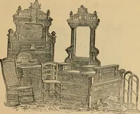 An illustration from A. H. Heilman and Co.'s ninth annual catalogue of cottage and ash walnut trimmed chamber furniture, Williamsport, Pa., March 1, 1880. (1880)