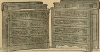 An illustration from A. H. Heilman and Co.'s ninth annual catalogue of cottage and ash walnut trimmed chamber furniture, Williamsport, Pa., March 1, 1880. (1880)