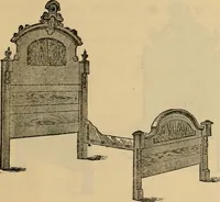 An illustration from A. H. Heilman and Co.'s ninth annual catalogue of cottage and ash walnut trimmed chamber furniture, Williamsport, Pa., March 1, 1880. (1880)