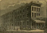 An illustration from A. H. Heilman and Co.'s ninth annual catalogue of cottage and ash walnut trimmed chamber furniture, Williamsport, Pa., March 1, 1880. (1880)