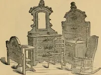 An illustration from A. H. Heilman and Co.'s ninth annual catalogue of cottage and ash walnut trimmed chamber furniture, Williamsport, Pa., March 1, 1880. (1880)