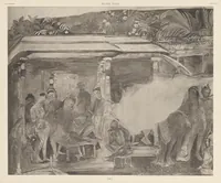 Picture 7 of 14 from Ajanta frescoes : being reproductions in colour and monochrome of frescoes in some of the caves at Ajanta after copies taken in the years 1909-1911 by Lady Herringham and her assistants (1915), leaf 20