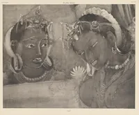 Picture 12 of 14 from Ajanta frescoes : being reproductions in colour and monochrome of frescoes in some of the caves at Ajanta after copies taken in the years 1909-1911 by Lady Herringham and her assistants (1915), leaf 33