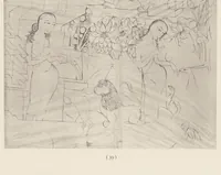 An illustration from Ajanta frescoes : being reproductions in colour and monochrome of frescoes in some of the caves at Ajanta after copies taken in the years 1909-1911 by Lady Herringham and her assistants (1915)