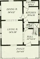 An illustration from Aladdin homes : "built in a day" Catalog no. 32 (1919)
