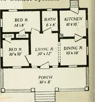 An illustration from Aladdin homes : "built in a day" Catalog no. 32 (1919)