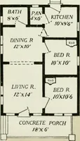 An illustration from Aladdin homes : "built in a day" Catalog no. 32 (1919)