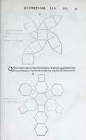 An illustration from Albertvs Dvrervs Nvrembergensis pictor hvivs aetatis celeberrimus, versus è Germanica lingua in Latinam : pictoribus, fabris aerariis ac lignariis, lapicidis, statuariis, & vniuersis demum qui circino, gnomone, libella, aut alioqui certa mensura opera sua examinant, propè necessarius, adeò exactè : quatuor his suaru[m] Institutionum geometricarum libris, lineas, superficies & solida corpora tractauit, adhibitis designationibus ad eam rem accommodatissimis : denuo ad scripti exemplaris fidem omnia diligenter recognita, emendatius iam in lucem exeunt (1535)