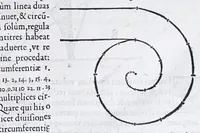 Picture 4 of 77 from Albertvs Dvrervs Nvrembergensis pictor hvivs aetatis celeberrimus, versus è Germanica lingua in Latinam : pictoribus, fabris aerariis ac lignariis, lapicidis, statuariis, & vniuersis demum qui circino, gnomone, libella, aut alioqui certa mensura opera sua examinant, propè necessarius, adeò exactè : quatuor his suaru[m] Institutionum geometricarum libris, lineas, superficies & solida corpora tractauit, adhibitis designationibus ad eam rem accommodatissimis : denuo ad scripti exemplaris fidem omnia diligenter recognita, emendatius iam in lucem exeunt (1535), leaf 17