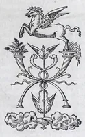 An illustration from Albertvs Dvrervs Nvrembergensis pictor hvivs aetatis celeberrimus, versus è Germanica lingua in Latinam : pictoribus, fabris aerariis ac lignariis, lapicidis, statuariis, & vniuersis demum qui circino, gnomone, libella, aut alioqui certa mensura opera sua examinant, propè necessarius, adeò exactè : quatuor his suaru[m] Institutionum geometricarum libris, lineas, superficies & solida corpora tractauit, adhibitis designationibus ad eam rem accommodatissimis : denuo ad scripti exemplaris fidem omnia diligenter recognita, emendatius iam in lucem exeunt (1535)