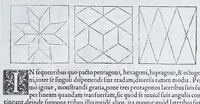 An illustration from Albertvs Dvrervs Nvrembergensis pictor hvivs aetatis celeberrimus, versus è Germanica lingua in Latinam : pictoribus, fabris aerariis ac lignariis, lapicidis, statuariis, & vniuersis demum qui circino, gnomone, libella, aut alioqui certa mensura opera sua examinant, propè necessarius, adeò exactè : quatuor his suaru[m] Institutionum geometricarum libris, lineas, superficies & solida corpora tractauit, adhibitis designationibus ad eam rem accommodatissimis : denuo ad scripti exemplaris fidem omnia diligenter recognita, emendatius iam in lucem exeunt (1535)