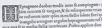 An illustration from Albertvs Dvrervs Nvrembergensis pictor hvivs aetatis celeberrimus, versus è Germanica lingua in Latinam : pictoribus, fabris aerariis ac lignariis, lapicidis, statuariis, & vniuersis demum qui circino, gnomone, libella, aut alioqui certa mensura opera sua examinant, propè necessarius, adeò exactè : quatuor his suaru[m] Institutionum geometricarum libris, lineas, superficies & solida corpora tractauit, adhibitis designationibus ad eam rem accommodatissimis : denuo ad scripti exemplaris fidem omnia diligenter recognita, emendatius iam in lucem exeunt (1535)