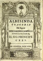 An illustration from Albesinda : tragedia (1623)