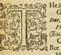 An illustration from Albions England : a continued historie of the same kingdome, from the originals of the first inhabitants thereof : with most the chiefe alterations and accidents theare hapning, vnto, and in the happie raigne of our now most gracious soueraigne, Queene Elizabeth : not barren in varietie of inuentiue and historicall intermixtures (1602)