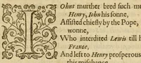 An illustration from Albions England : a continued historie of the same kingdome, from the originals of the first inhabitants thereof : with most the chiefe alterations and accidents theare hapning, vnto, and in the happie raigne of our now most gracious soueraigne, Queene Elizabeth : not barren in varietie of inuentiue and historicall intermixtures (1602)