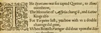 An illustration from Albions England : a continued historie of the same kingdome, from the originals of the first inhabitants thereof : with most the chiefe alterations and accidents theare hapning, vnto, and in the happie raigne of our now most gracious soueraigne, Queene Elizabeth : not barren in varietie of inuentiue and historicall intermixtures (1602)