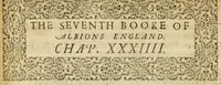 An illustration from Albions England : a continued historie of the same kingdome, from the originals of the first inhabitants thereof : with most the chiefe alterations and accidents theare hapning, vnto, and in the happie raigne of our now most gracious soueraigne, Queene Elizabeth : not barren in varietie of inuentiue and historicall intermixtures (1602)