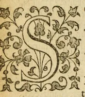 An illustration from Albions England : a continued historie of the same kingdome, from the originals of the first inhabitants thereof : with most the chiefe alterations and accidents theare hapning, vnto, and in the happie raigne of our now most gracious soueraigne, Queene Elizabeth : not barren in varietie of inuentiue and historicall intermixtures (1602)