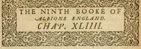 An illustration from Albions England : a continued historie of the same kingdome, from the originals of the first inhabitants thereof : with most the chiefe alterations and accidents theare hapning, vnto, and in the happie raigne of our now most gracious soueraigne, Queene Elizabeth : not barren in varietie of inuentiue and historicall intermixtures (1602)