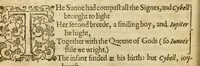 An illustration from Albions England : a continued historie of the same kingdome, from the originals of the first inhabitants thereof : with most the chiefe alterations and accidents theare hapning, vnto, and in the happie raigne of our now most gracious soueraigne, Queene Elizabeth : not barren in varietie of inuentiue and historicall intermixtures (1602)