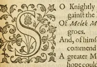 An illustration from Albions England : a continued historie of the same kingdome, from the originals of the first inhabitants thereof : with most the chiefe alterations and accidents theare hapning, vnto, and in the happie raigne of our now most gracious soueraigne, Queene Elizabeth : not barren in varietie of inuentiue and historicall intermixtures (1602)