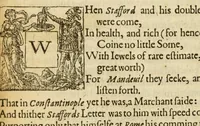 An illustration from Albions England : a continued historie of the same kingdome, from the originals of the first inhabitants thereof : with most the chiefe alterations and accidents theare hapning, vnto, and in the happie raigne of our now most gracious soueraigne, Queene Elizabeth : not barren in varietie of inuentiue and historicall intermixtures (1602)