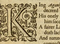 An illustration from Albions England : a continued historie of the same kingdome, from the originals of the first inhabitants thereof : with most the chiefe alterations and accidents theare hapning, vnto, and in the happie raigne of our now most gracious soueraigne, Queene Elizabeth : not barren in varietie of inuentiue and historicall intermixtures (1602)