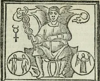 An illustration from Albumasar, De magnis [con]iunctionibus, anno[rum] reuolutio[n]ibus, ac eo[rum] profectionibus octo [con]tines tractatus (1515)