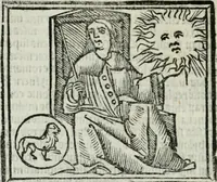 An illustration from Albumasar, De magnis [con]iunctionibus, anno[rum] reuolutio[n]ibus, ac eo[rum] profectionibus octo [con]tines tractatus (1515)