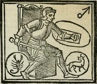 An illustration from Albumasar, De magnis [con]iunctionibus, anno[rum] reuolutio[n]ibus, ac eo[rum] profectionibus octo [con]tines tractatus (1515)