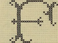 An illustration from Album de broderies au point de croix (1885)