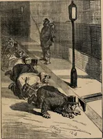An illustration from Album du siège : recueil de caricatures publiées pendant le siège dans le Charivari (1871)