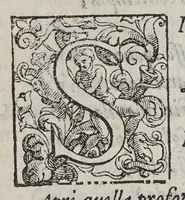 An illustration from Alcune compositioni volgari et latine, nelle quali chiedendo aiuto dalla diuina pietà, si ricordano le misere conditioni della mortal pestilenza, successa in Vinegia l'anno M. D. LXXXVI (1576)