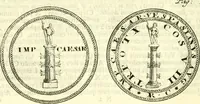 Picture 25 of 153 from Alexandri Donati e Societate Jesu Roma vetus ac recens : utriusque ædificiis illustrata : in multis locis aucta, castigatior reddita, indice locupletissimo & figuris aeneis illustrata (1695), leaf 143