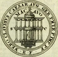 An illustration from Alexandri Donati e Societate Jesu Roma vetus ac recens : utriusque ædificiis illustrata : in multis locis aucta, castigatior reddita, indice locupletissimo & figuris aeneis illustrata (1695)