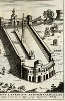 Picture 35 of 49 from Alexandri Donati e Societate Jesu, Roma vetus ac recens, utriusque aedificiis illustrata : in multis locis aucta, castigatior reddita, indice locupletissimo, & figuris aeneis illustrata (1695), leaf 385