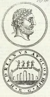 An illustration from Alexandri Donati e Societate Jesu, Roma vetus ac recens, utriusque aedificiis illustrata : in multis locis aucta, castigatior reddita, indice locupletissimo, & figuris aeneis illustrata (1695)