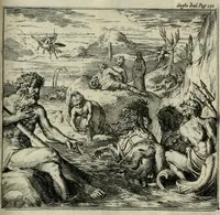 An illustration from Alle de werken van Lucianus den Samosatenser : nieuwlyks uit het Grieks vertaalt (1679)