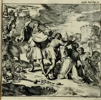 An illustration from Alle de werken van Lucianus den Samosatenser : nieuwlyks uit het Grieks vertaalt (1679)