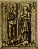 An illustration from Allgemeine Geschichte Würtenbergs und dessen angränzender Gebiethe und Gegenden, nach den merkwürdigsten Veränderungen in Staats-Kirchen und Burgerlichen Wesen : Alles mit nöthigen Documenten bewiesen und mit vielen Kupfern gezieret (1764)