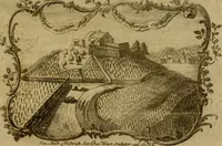 An illustration from Allgemeine Geschichte Würtenbergs und dessen angränzender Gebiethe und Gegenden, nach den merkwürdigsten Veränderungen in Staats-Kirchen und Burgerlichen Wesen : Alles mit nöthigen Documenten bewiesen und mit vielen Kupfern gezieret (1764)