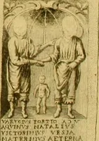 An illustration from Allgemeine Geschichte Würtenbergs und dessen angränzender Gebiethe und Gegenden, nach den merkwürdigsten Veränderungen in Staats-Kirchen und Burgerlichen Wesen : Alles mit nöthigen Documenten bewiesen und mit vielen Kupfern gezieret (1764)