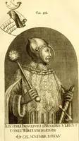 An illustration from Allgemeine Geschichte Würtenbergs und dessen angränzender Gebiethe und Gegenden, nach den merkwürdigsten Veränderungen in Staats-Kirchen und Burgerlichen Wesen : Alles mit nöthigen Documenten bewiesen und mit vielen Kupfern gezieret (1764)