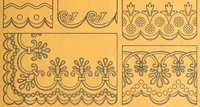 An illustration from Alphabete für die Stickerin; Buchstaben, Monogramme, Ziffern und Ornamente, nach gezählten Fäden zu sticken und Muster mit Bausen für Weiss-Stickerei (1900)