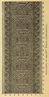 An illustration from Alphabete für die Stickerin; Buchstaben, Monogramme, Ziffern und Ornamente, nach gezählten Fäden zu sticken und Muster mit Bausen für Weiss-Stickerei (1900)
