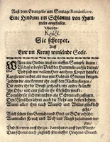 An illustration from [Alpha. Omega.] Geistliche emblemata oder Sinn-Bilder, aus den Sonntags-Evangelien vom I. Advent biss auff Trinitatis (1675)